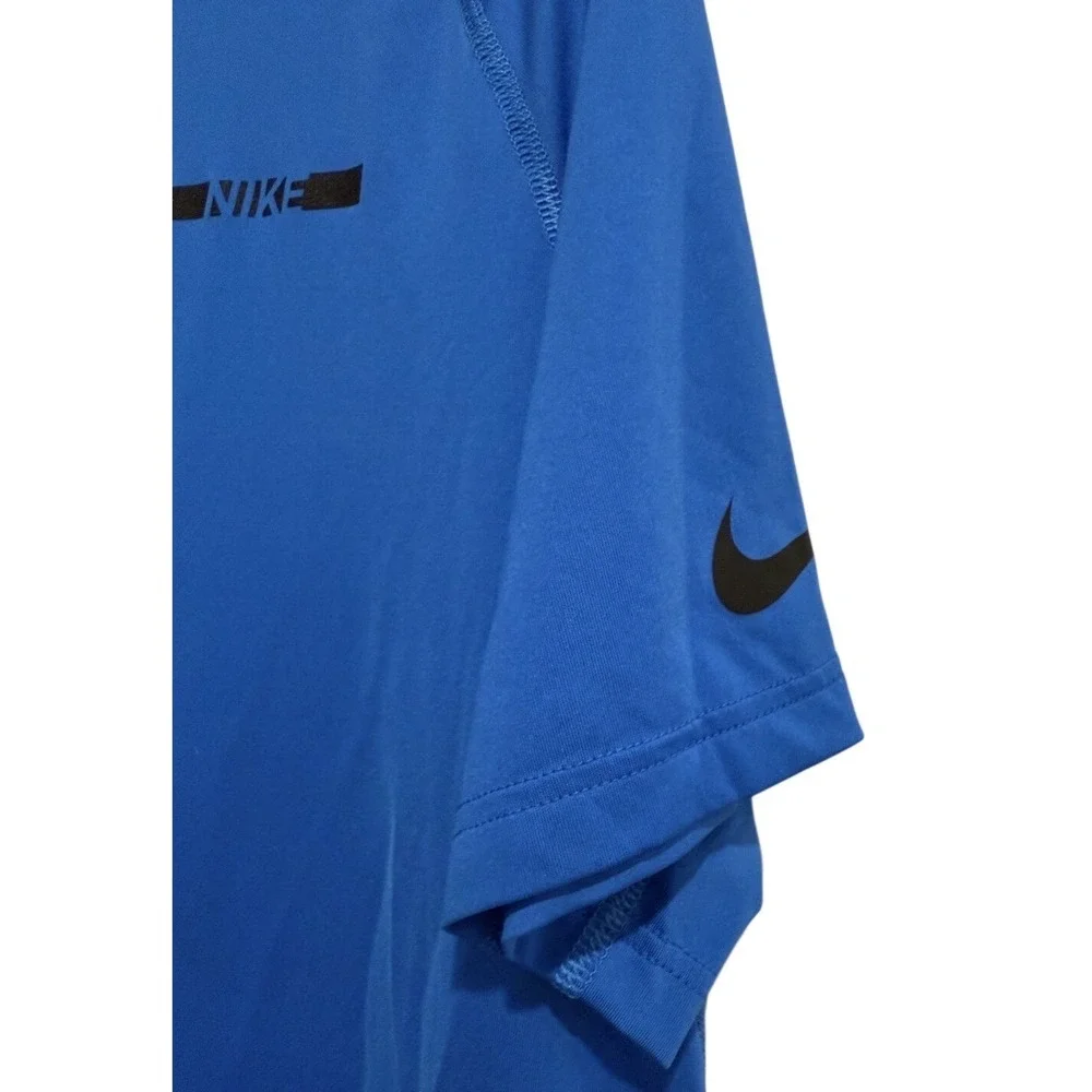 Nike Pro Dri Fit Men's Blue T Shirt Athletic Performance Tee Size L‎ Activewear